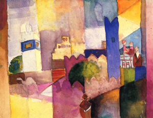 August macke Aquarellbild Kairouan