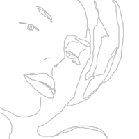Skizze - Acrylmalerei für Anfänger "Scarlett Johansson"