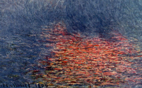 Aussnitt Wasser: das Parlament in London von Claude Monet