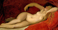 Ingres, liegender Akt in diagonal Komposition